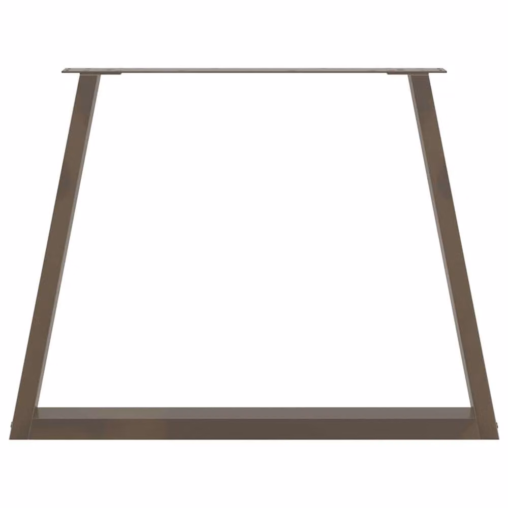 Berkfield Home V-Shape Dining Table Legs, 3 Pieces, Brown Steel, H: 72-73.3 cm x W: 90 cm – 2
