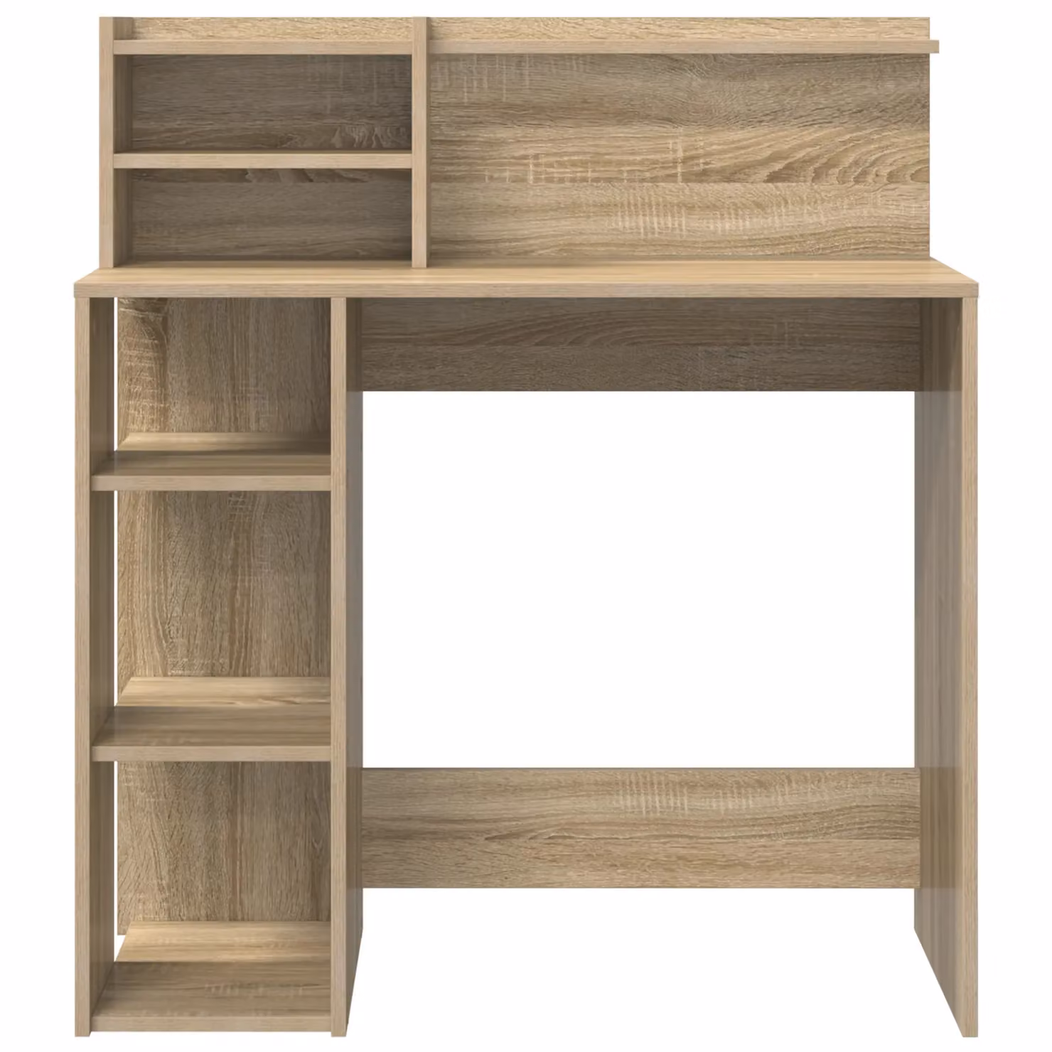 Berkfield Modern Writing Desk with Storage in Sonoma Oak, W/D/H: 90 x 48 x 101.5 cm – 3