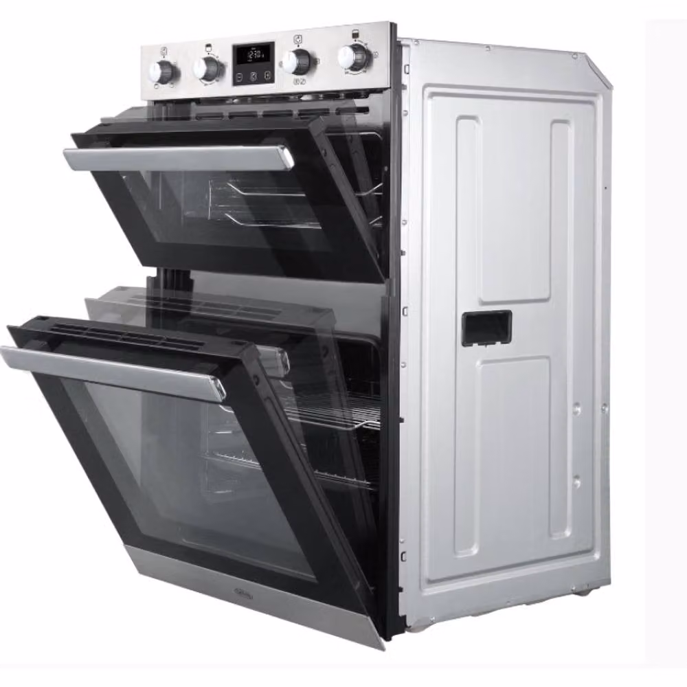 Belling BI902FPSTA Built-in Electric Double Oven in Metallic Silver with Stainless Steel Finish – 3