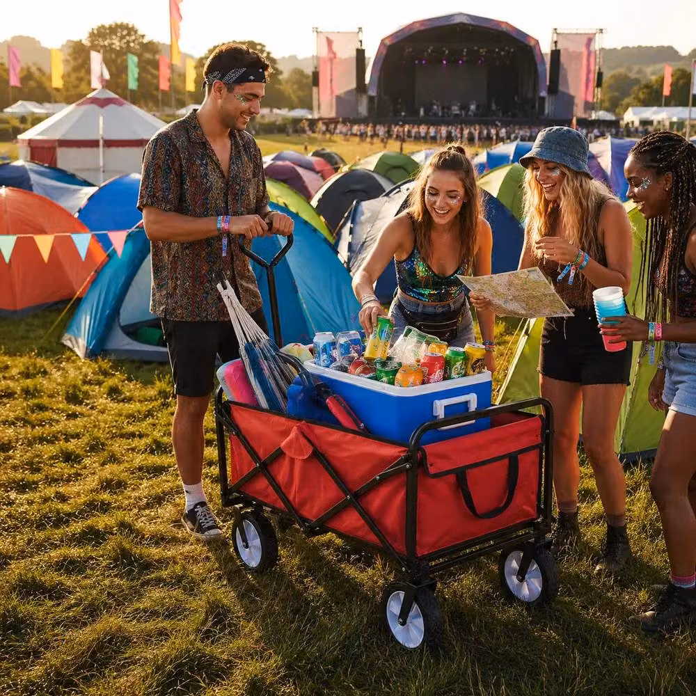 Monstershop All-Terrain Festival and Beach Drinks Trolley in Red – 2