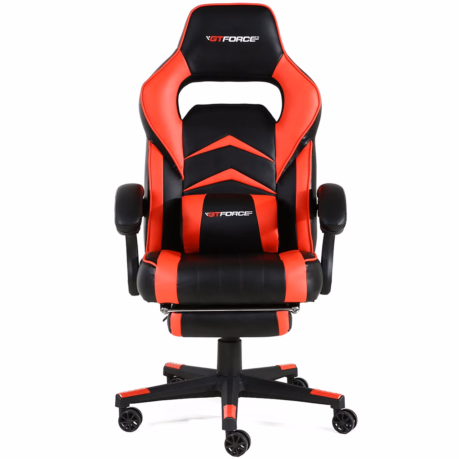 GTForce Turbo Red Faux Leather Reclining Sports Racing Gaming Chair – 2