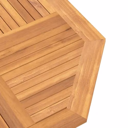 vidaXL Folding Teak Garden Table, Brown, W/D/H: 120 x 120 x 75 cm – 3