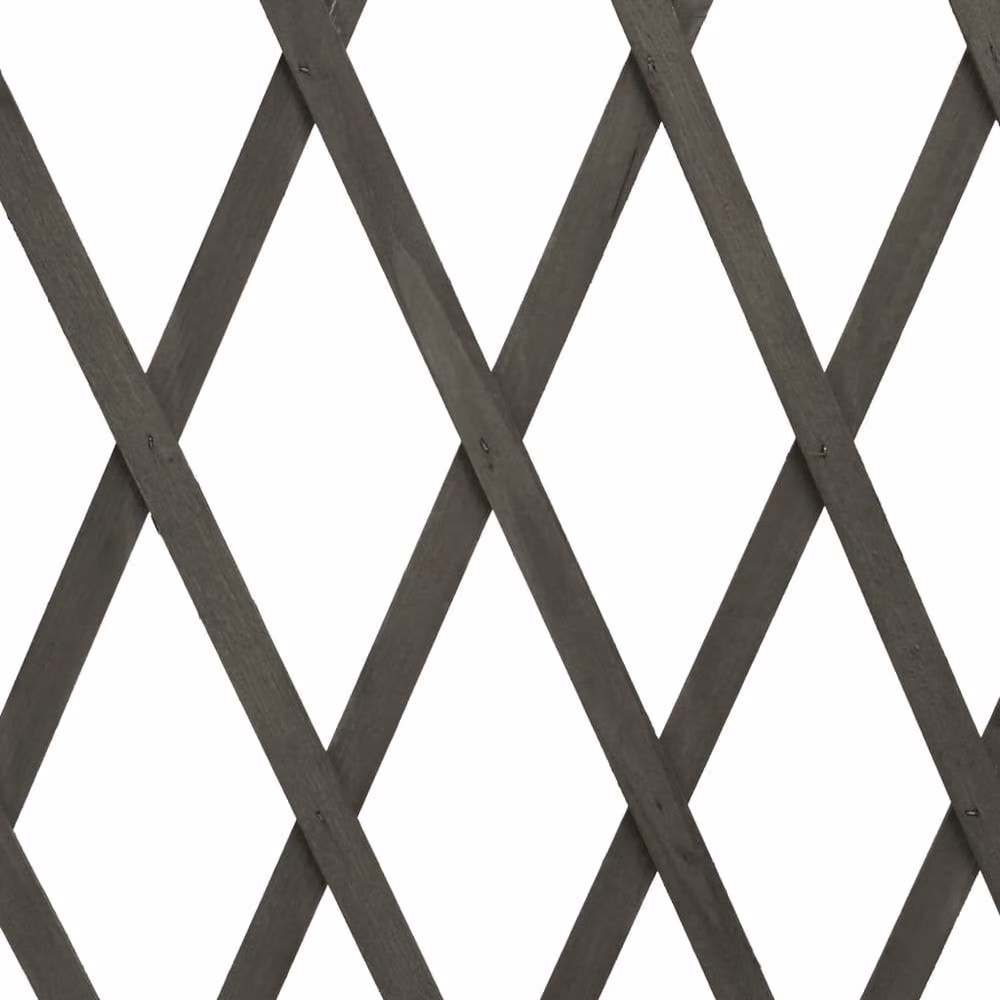 Berkfield Grey Solid Firwood Garden Trellis Fence, H 180 cm x W 100 cm – 3