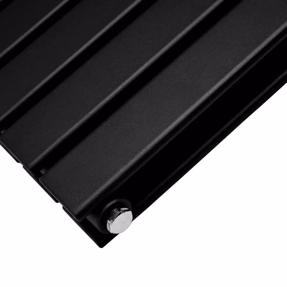 Monstershop Designer Flat Panel Steel Radiator in Matt Black, H: 180 cm, W: 28 cm – 7