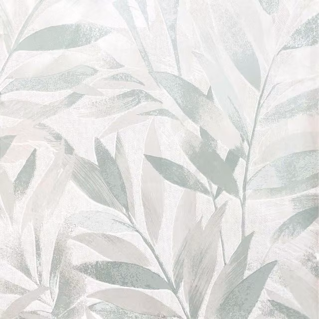 Rasch Fiji Leaves Motif Tropical Botanical Green Paper Wallpaper