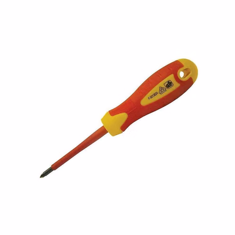 Faithfull Red Soft Grip Pozi Tip PZ2 Screwdriver, 100mm