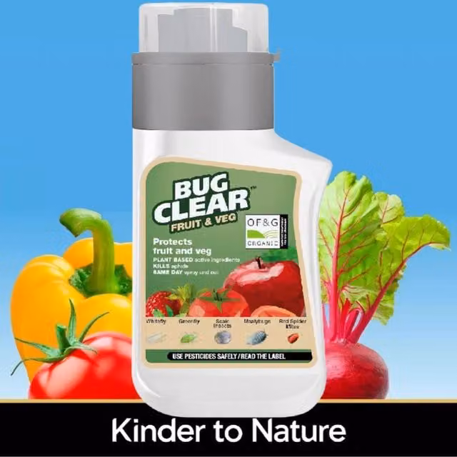 Evergreen Bug Clear Organic Fruit and Veg Concentrate Spray with Rapeseed Oil, 210ml