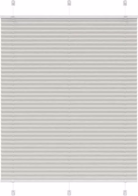 Berkfield Home Single Pleat Polyester Blind in Light Grey, W: 105 cm, H: 150 cm