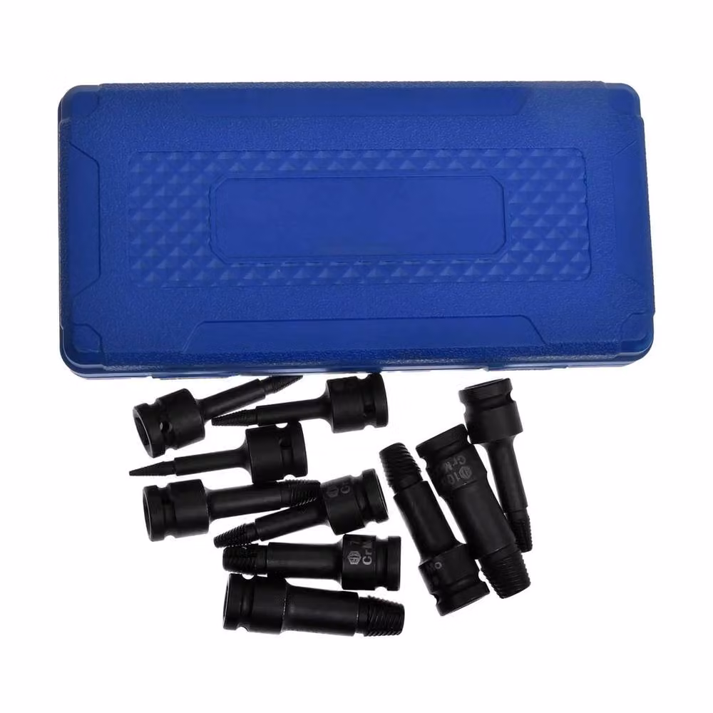 FLAVORA 10-piece Spiral Socket Bolt Extractor Set in Blue – 4