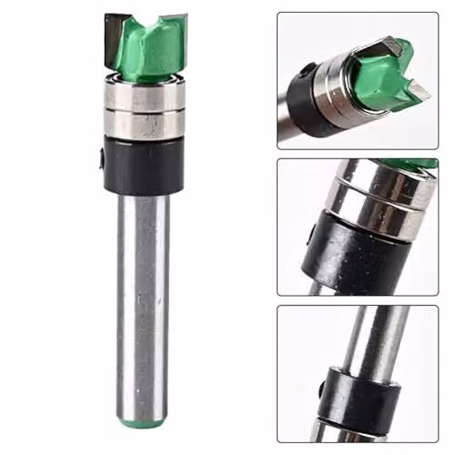 OKODOKO Tungsten Steel Router Cutter Bit with 1/4 Inch Shank and 9.5mm Cut Diameter in Silver – 4