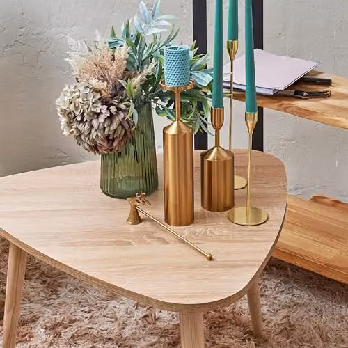 Orsina Set of 2 Nesting Tables in Natural Wood for the Living Room – 2