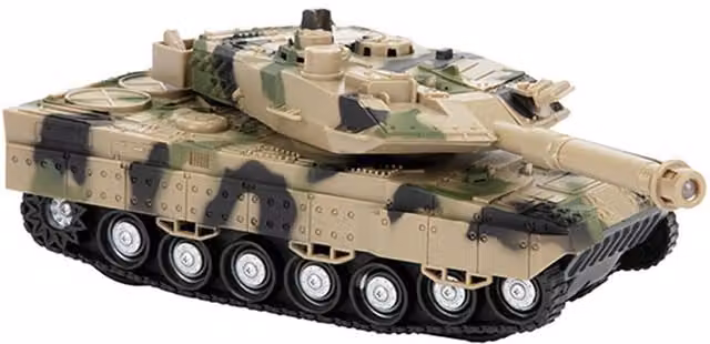 UMKYTOYS Toy Army Tank with Lights and Sounds for Kids in Green, Yellow and Beige