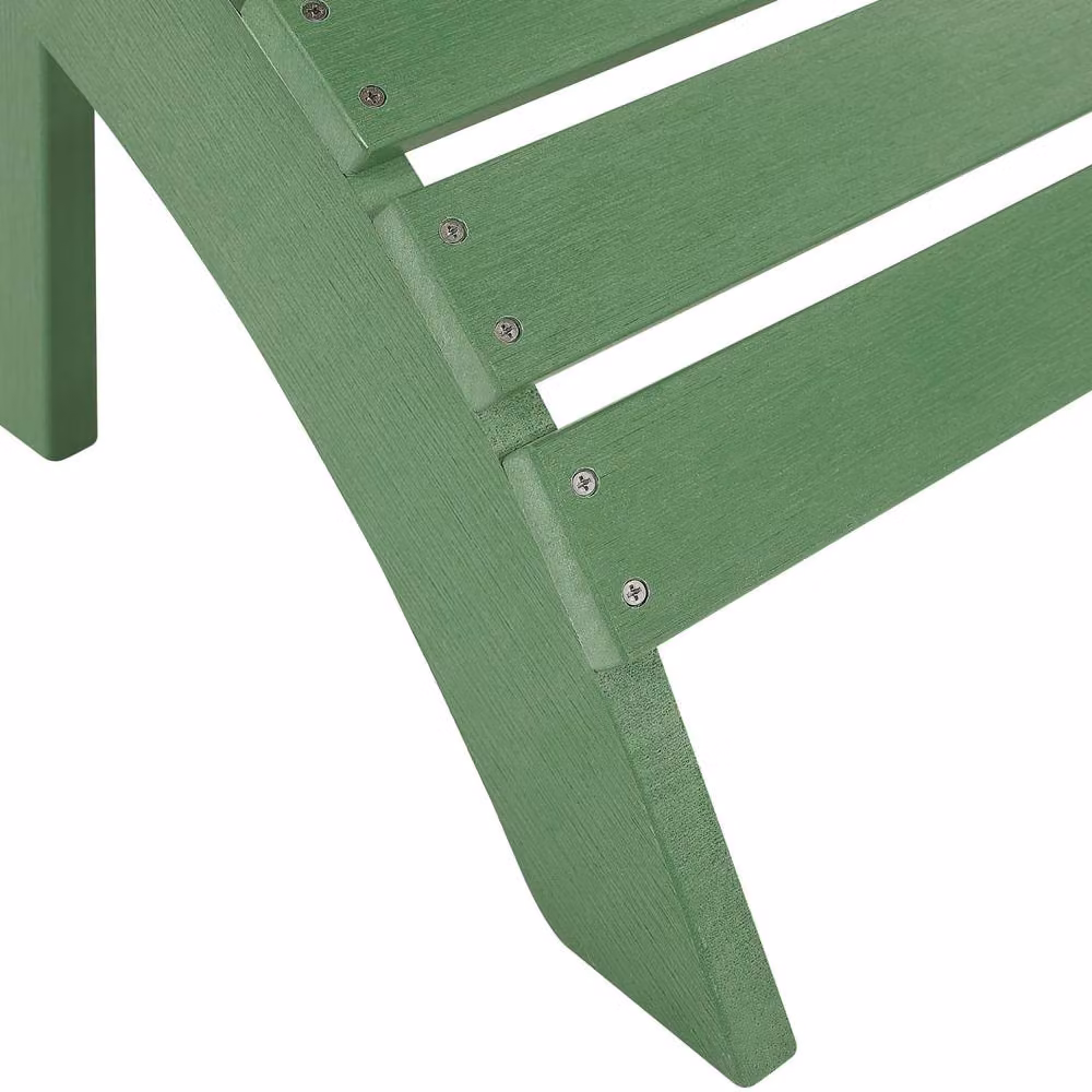 Wyld and Coco Green Garden Footstool Weather-Resistant Slatted Ottoman – 3