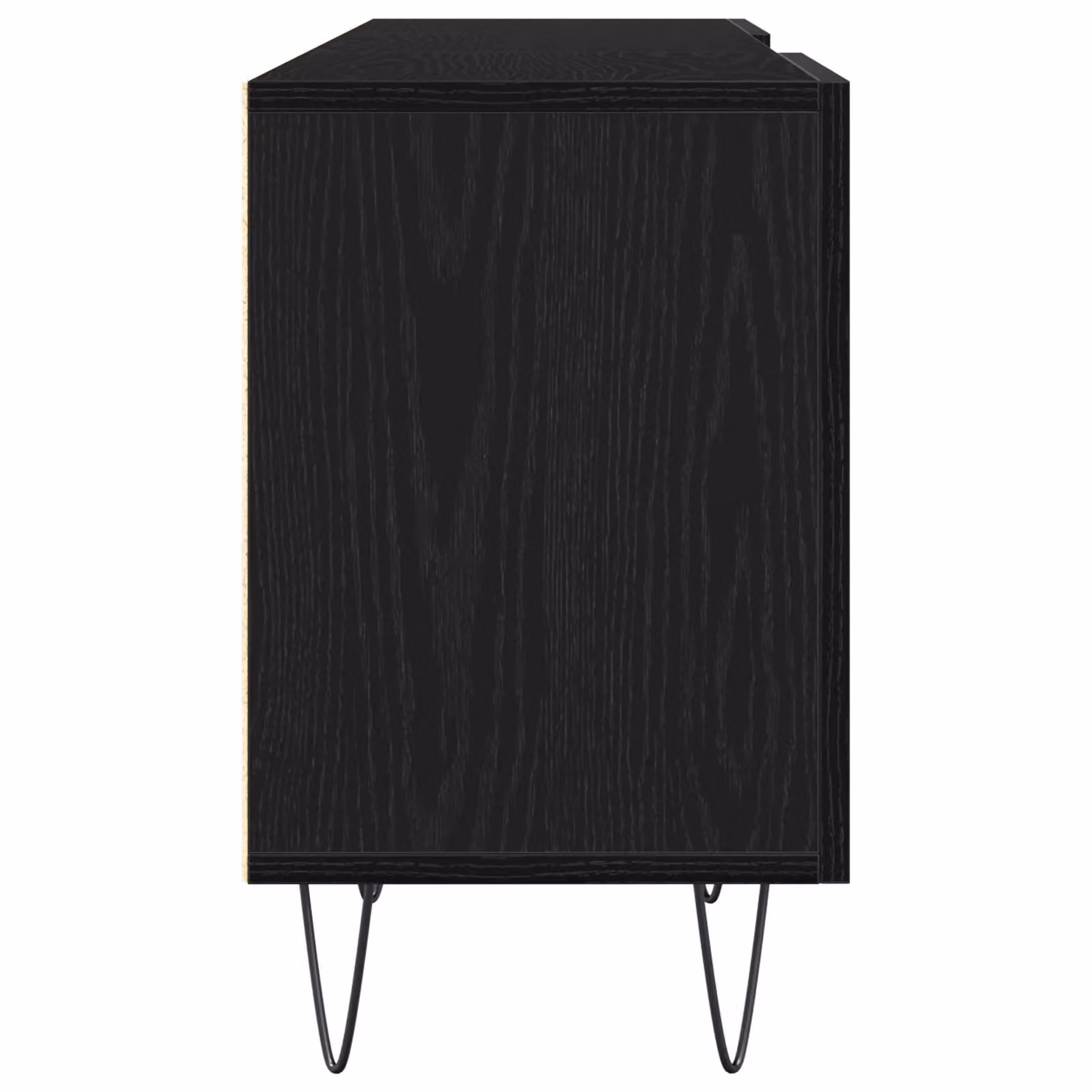 Berkfield Home Modern Black Oak TV Cabinet, W: 150 cm, D: 30 cm, H: 50 cm – 4