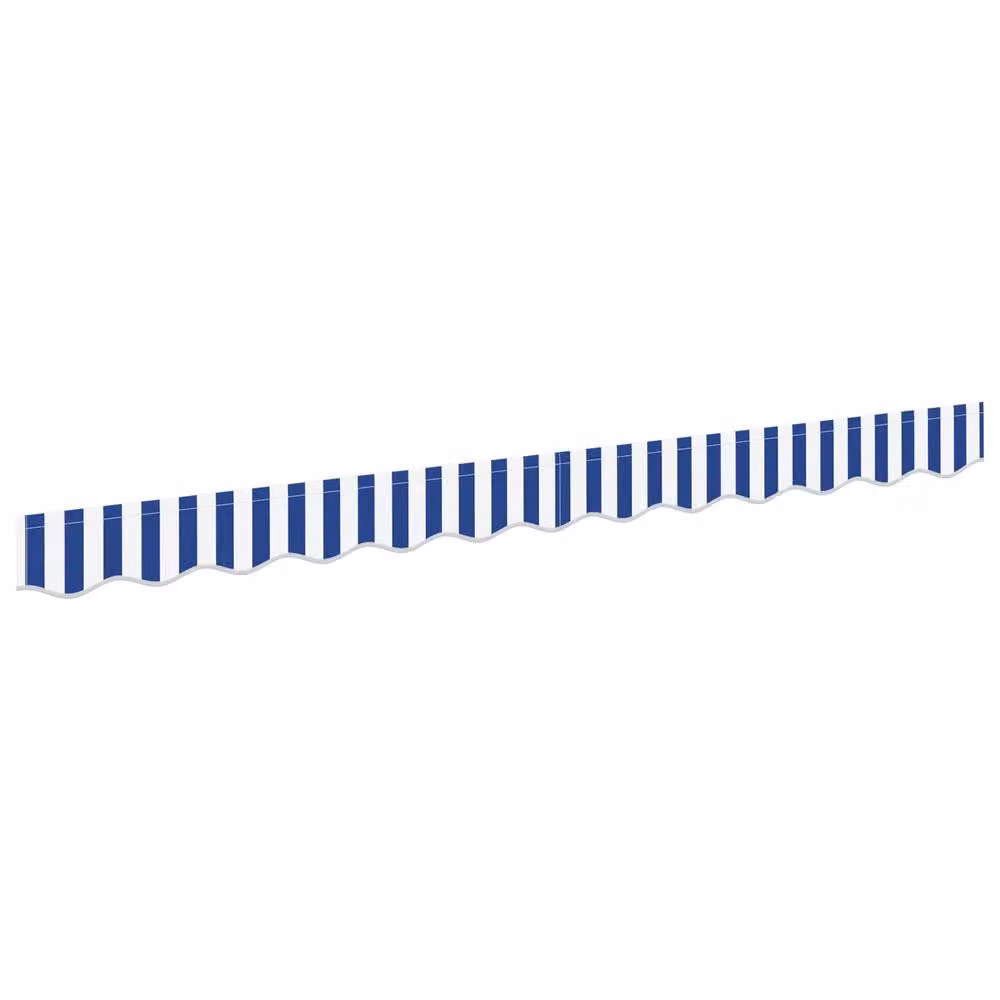 Berkfield Home Awning Valance Blue and White W: 230 cm, H: 20 cm – 1