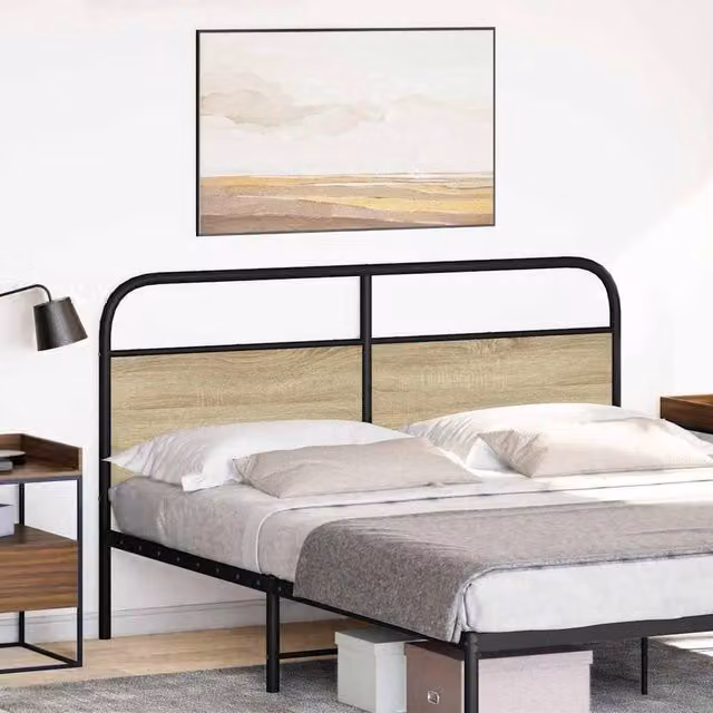 Berkfield Home Sonoma Oak Headboard in Light Oak, Width: 160 cm