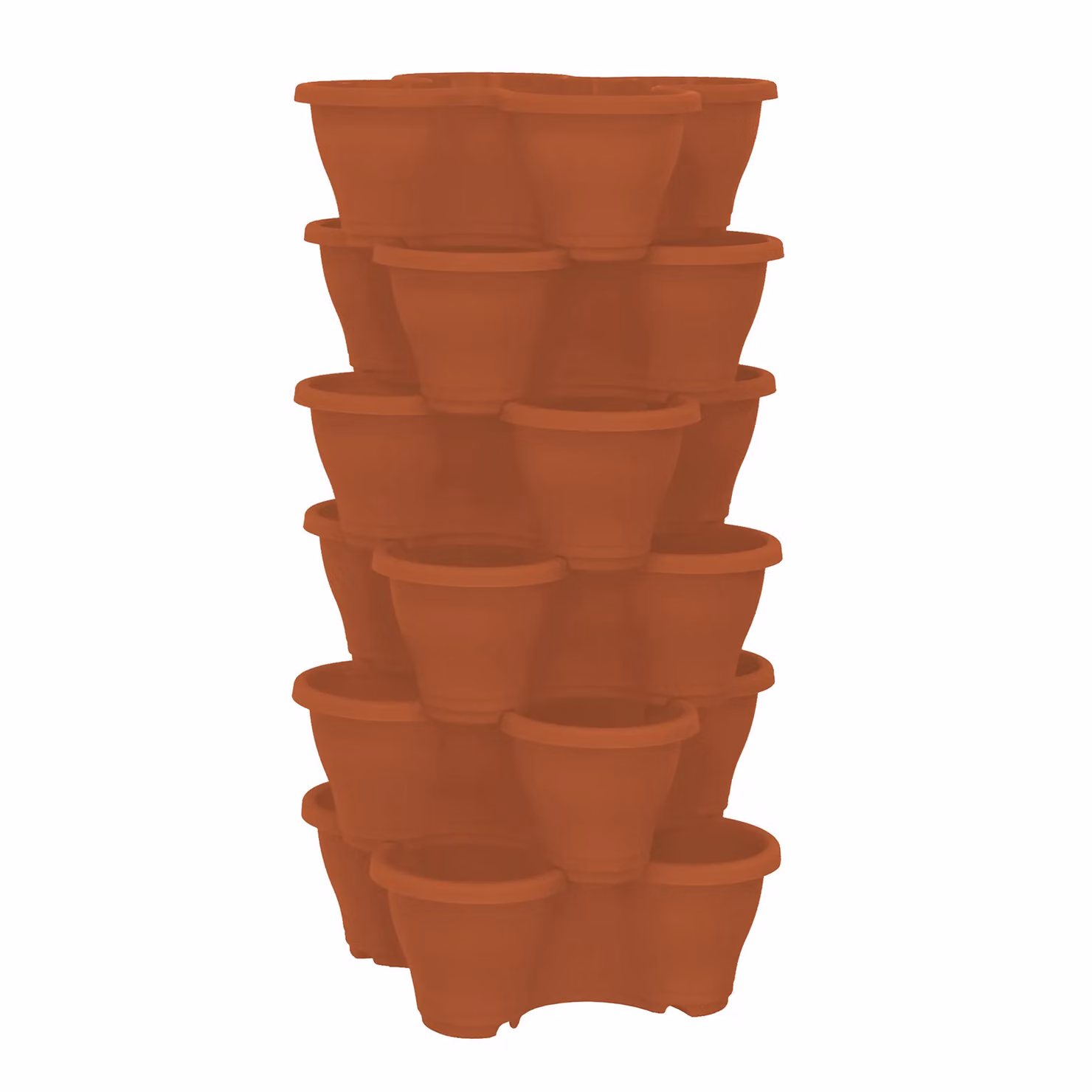 Simpa 6-Piece Quad-Pot Stackable Modular Planter Set in Terracotta – 2