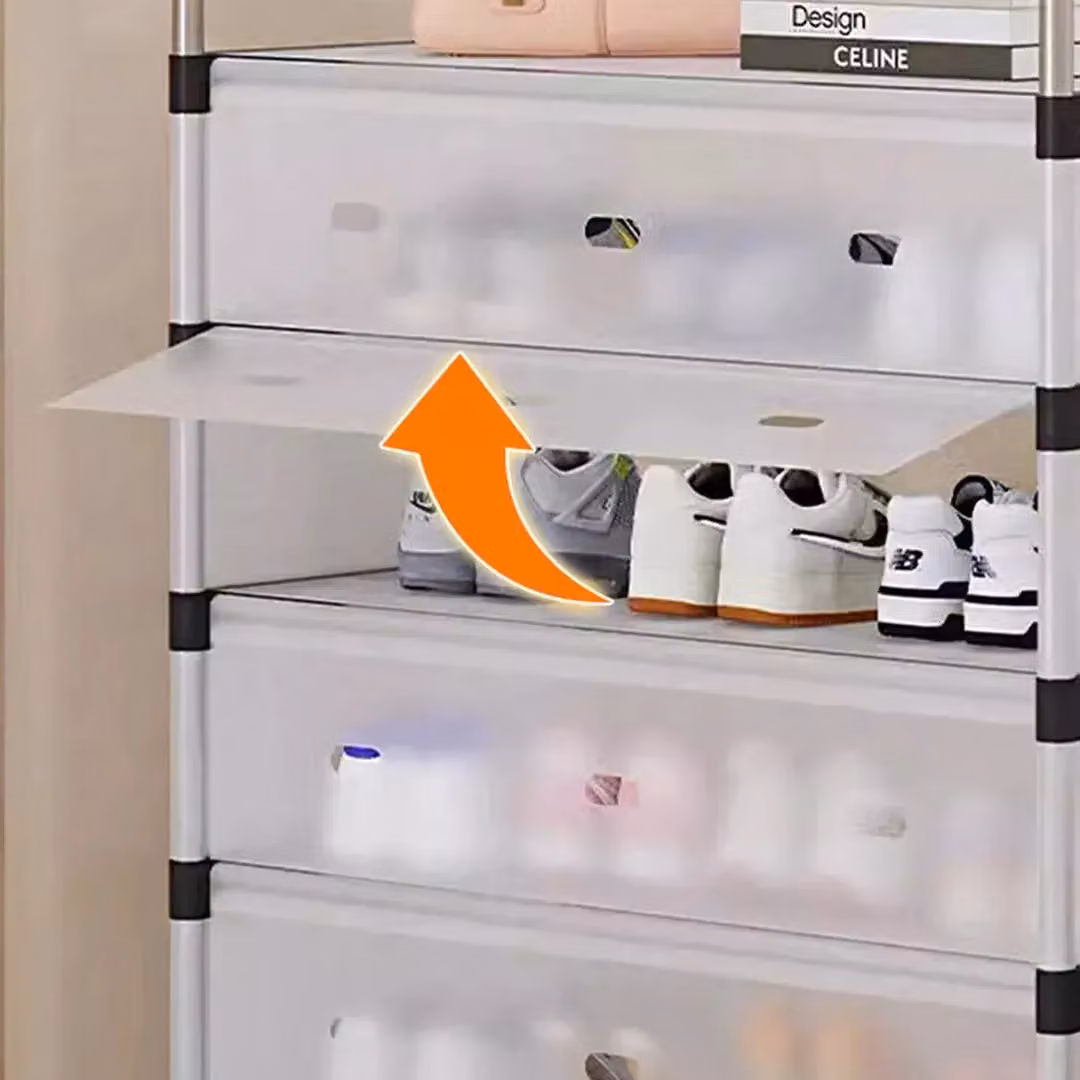 SPETLEK Transparent Tier Cabinet Shoe Rack Organiser Stand – 2