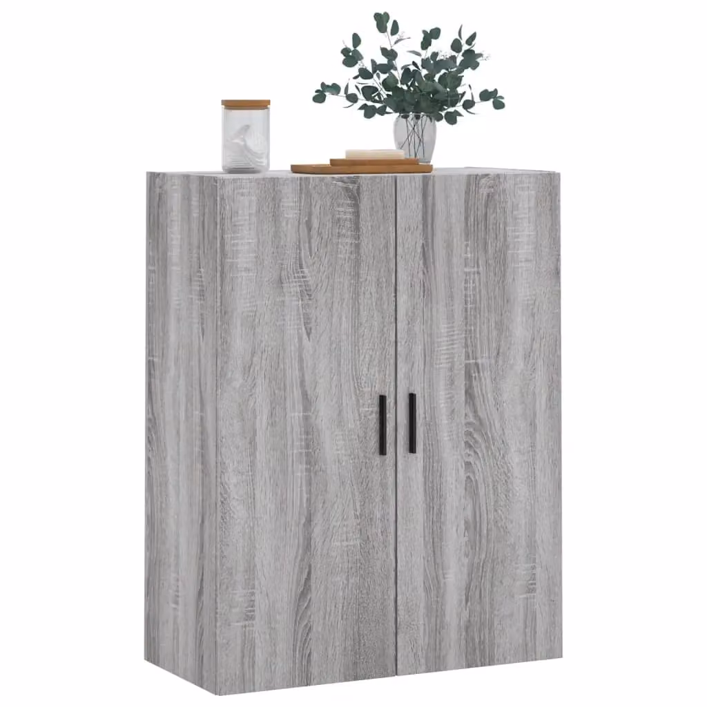 Berkfield Home Wall Mounted Cabinet in Grey Sonoma, W: 69.5 cm, D: 34 cm, H: 90 cm – 2