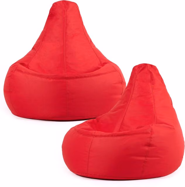 ICON Set of 2 Red Indoor and Outdoor Recliner Bean Bags