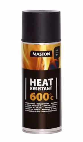 Maston Matt Black Heat Resistant Spray Paint for Metal, 400ml – 1