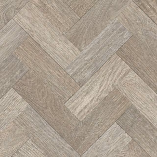 IVC Beige Herringbone Wood Effect Vinyl Flooring Sheet, 2.8mm Thickness
