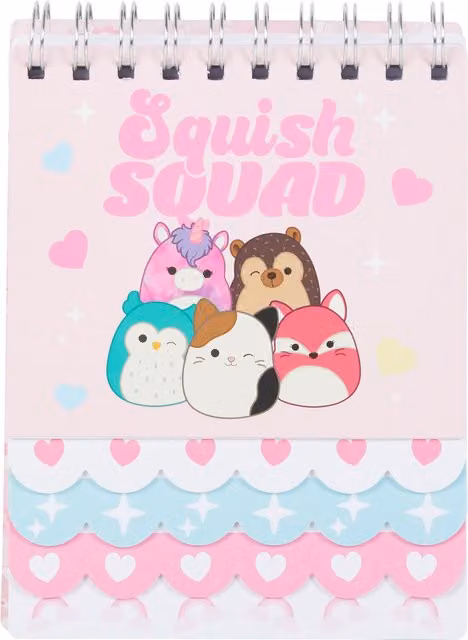 Squishmallows Pink Cardboard and Paper Notebook for Children