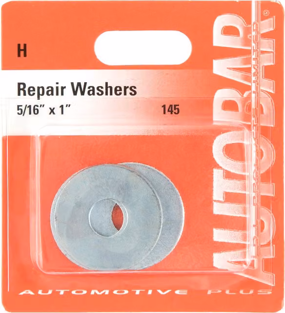 Autobar Galvanised Silver Flat Repair Washers