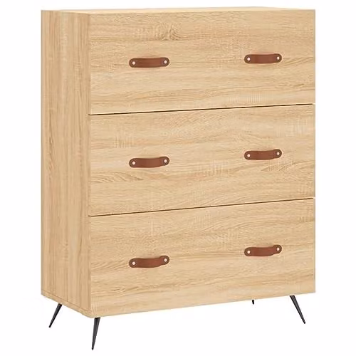 vidaXL Chest of Drawers in Sonoma Oak, Brown, W/D/H: 69.5 x 34 x 90 cm – 1