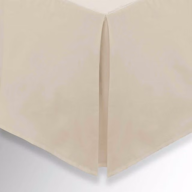 Helena Springfield Plain Dye Single Valance in Beige Percale Cotton and Polyester