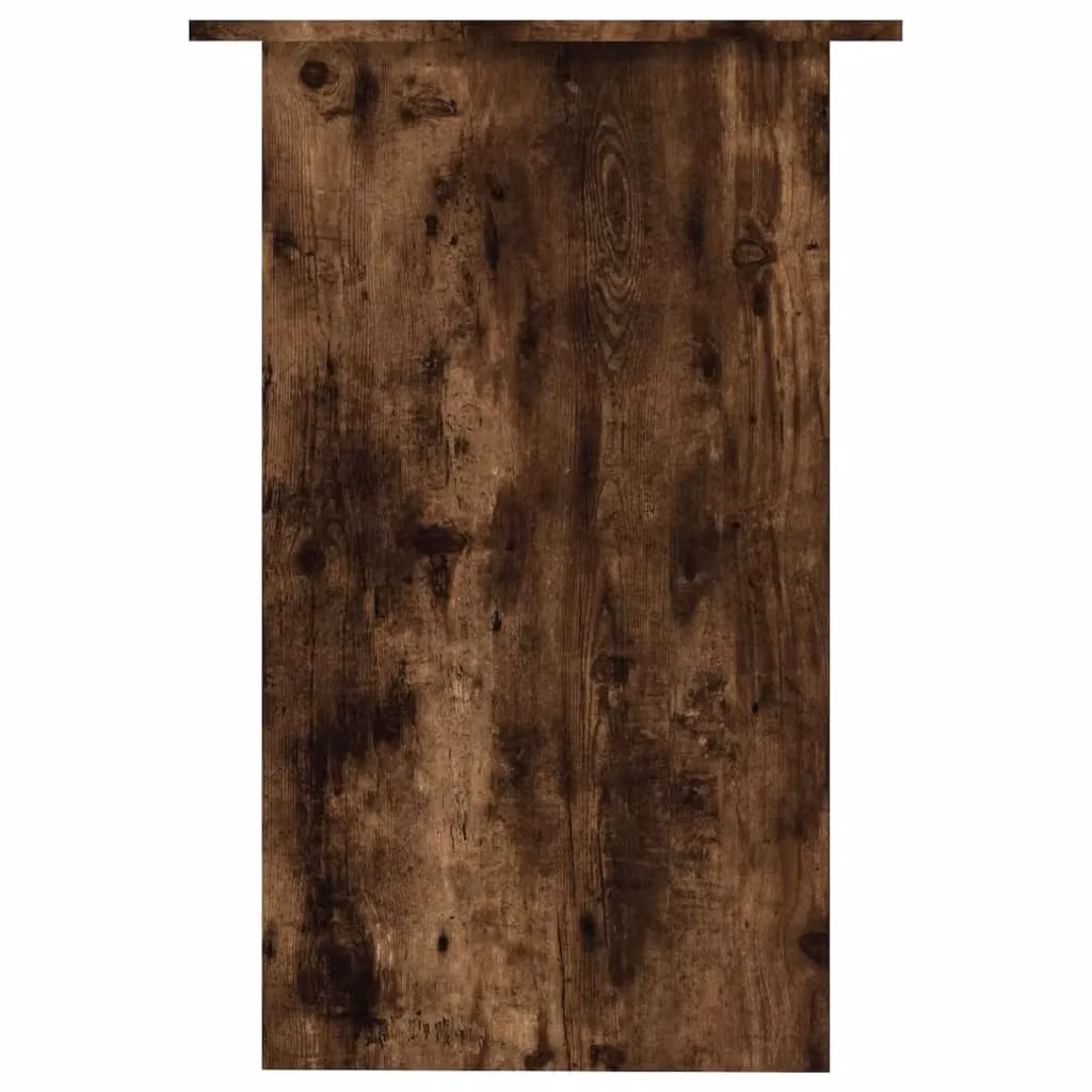 Berkfield Modern Computer Desk in Smoked Oak Brown, W/D/H: 90 x 50 x 74 cm – 4