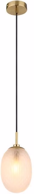 Netlighting Devin Globe Pendant Light in Gold and Matt Glass with Height Adjustable Suspension, E14 – 1