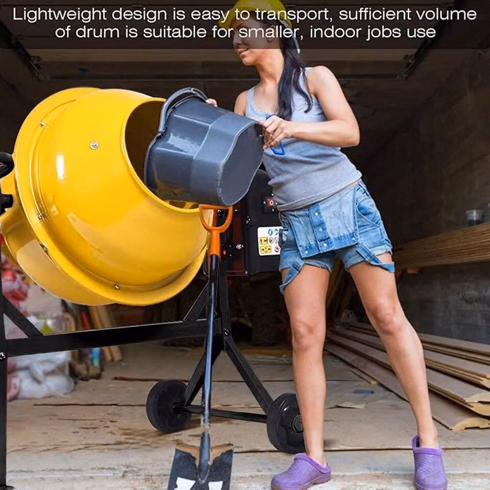FLAVORA 140L 550W Electric Cement Mixer in Yellow, W/D/H: 1000 x 52 x 52 cm – 4