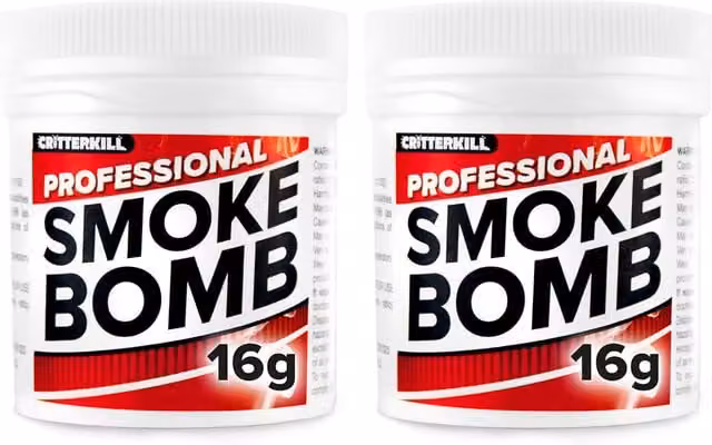Critterkill Professional Insect Killer Smoke Bomb Fogger, Red and White