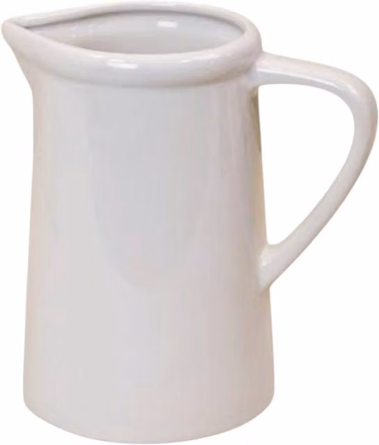 Four Candle White Ceramic Pitcher Jug – 1