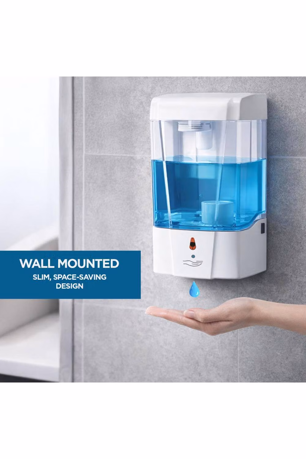 GELCAVE Automatic Hand Sanitiser Dispenser, Wall Mounted with Motion Sensor, White – 2