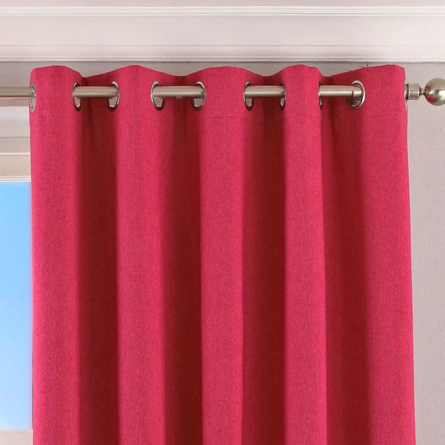 Essentials Twilight Thermal Blackout Eyelet Curtains in Pink, Width: 229 cm, Drop: 137 cm – 2
