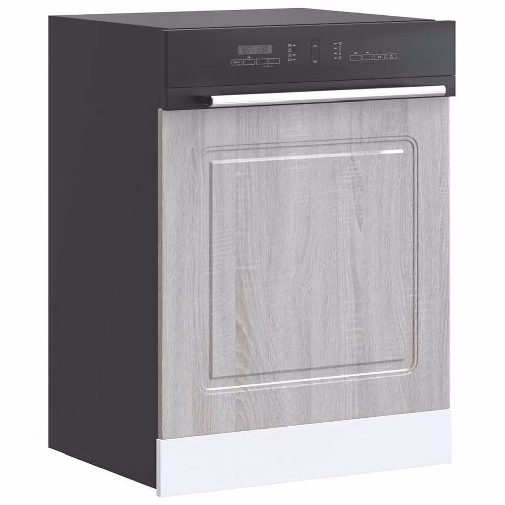 Berkfield Home Kalmar Dishwasher Panel in Grey Sonoma, Engineered Wood, W: 60 cm, D: 1.5 cm, H: 67 cm – 2