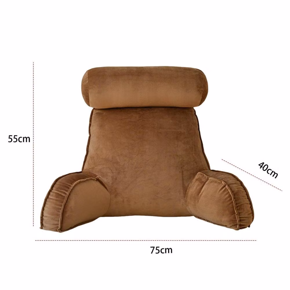 Havendro Brown Wedge Coffee TV Lounge Cushion Backrest and Arm Support Pillow – 2