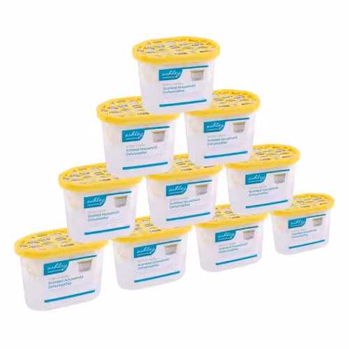 Ashley Housewares Dehumidifier Moisture Remover and Mildew Absorber, Beige, Pack of 10, 500ml per unit