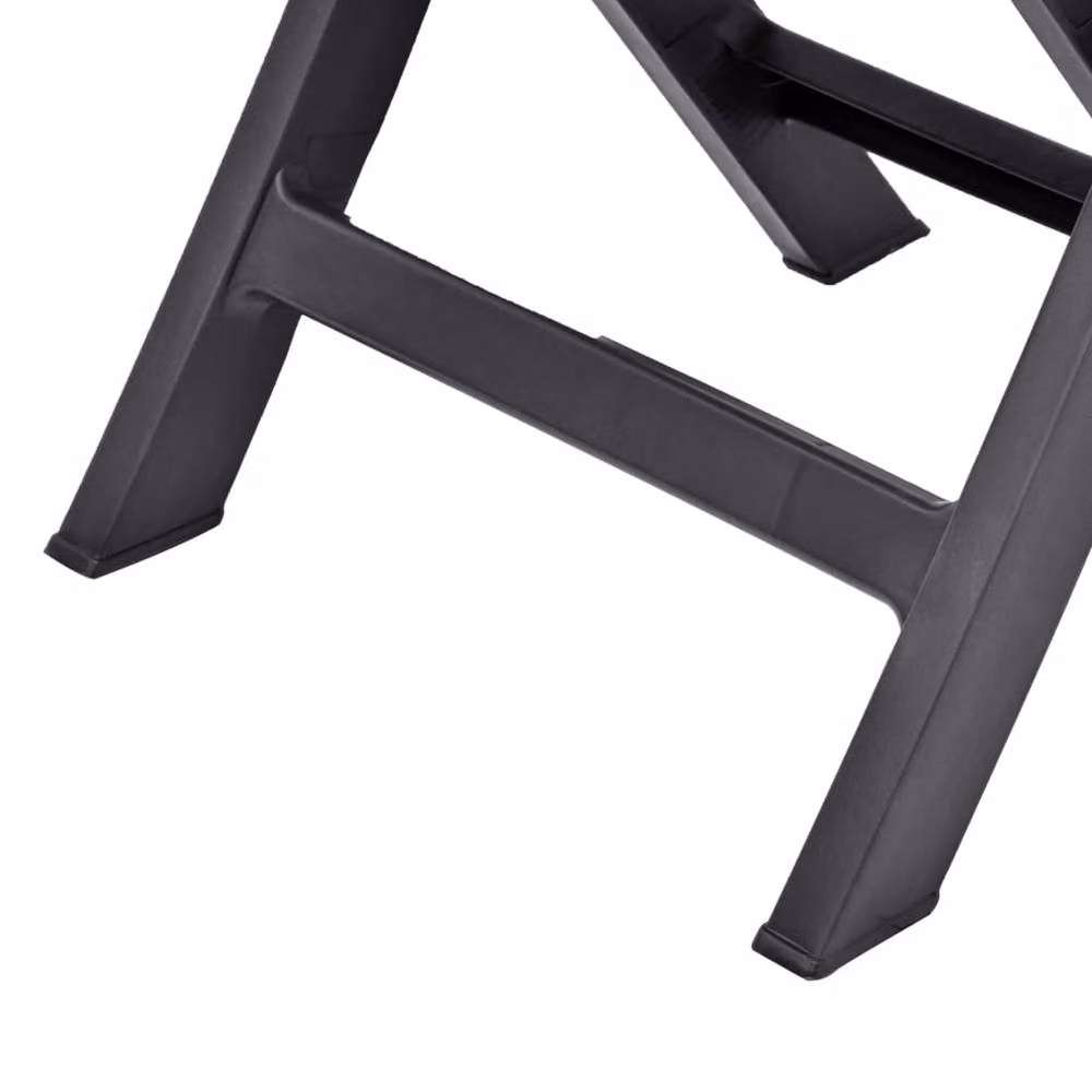 Berkfield Home Set of 2 Folding Plastic Garden Chairs in Anthracite and Black – 5