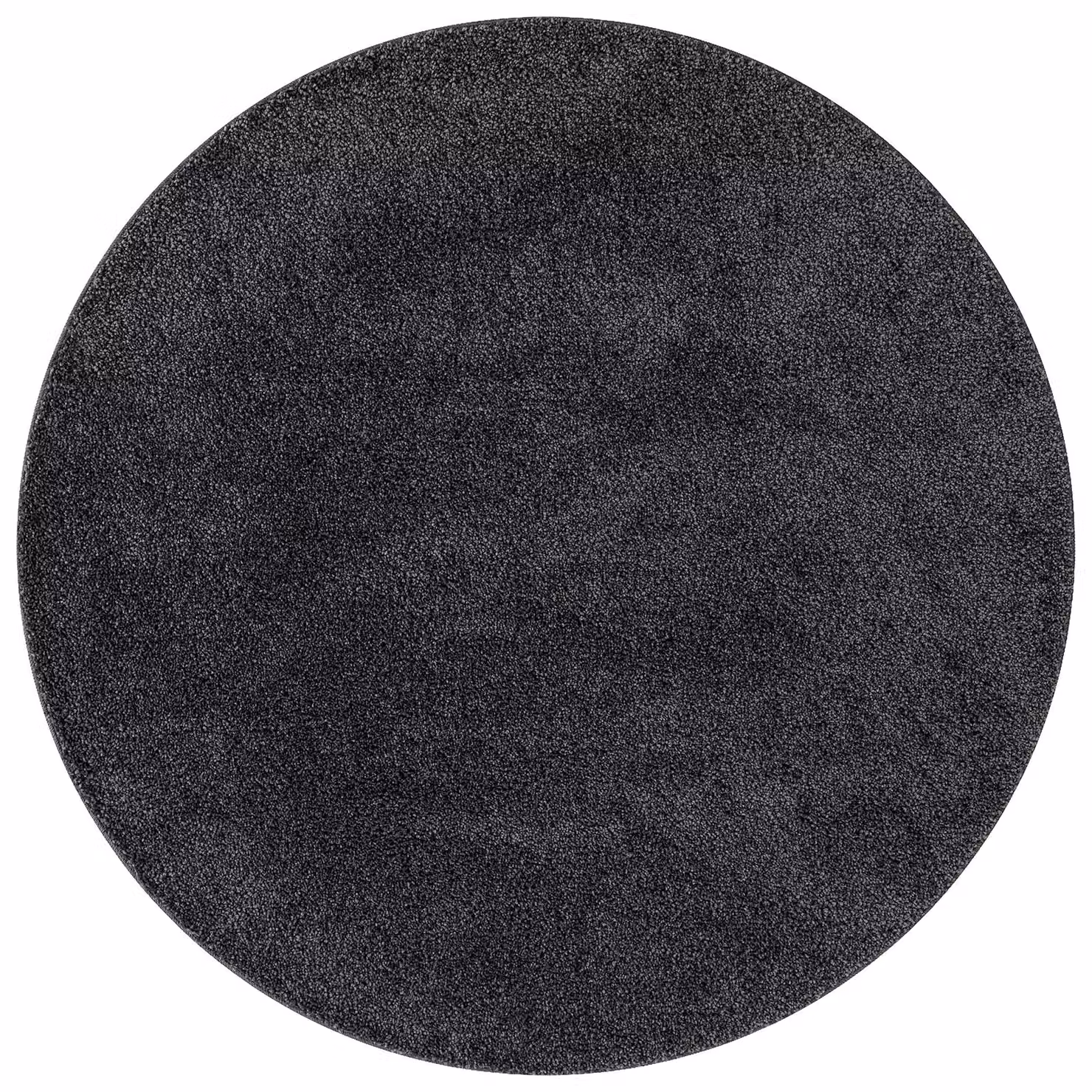 Berkfield Home Round Shaggy Rug with Non-Slip Latex Backing, Dark Grey, Diameter: 90 cm – 2