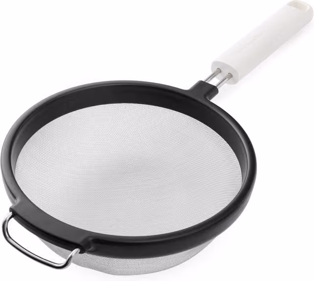 KitchenAid Oval Stainless Steel Mesh Sieve with Handle, White