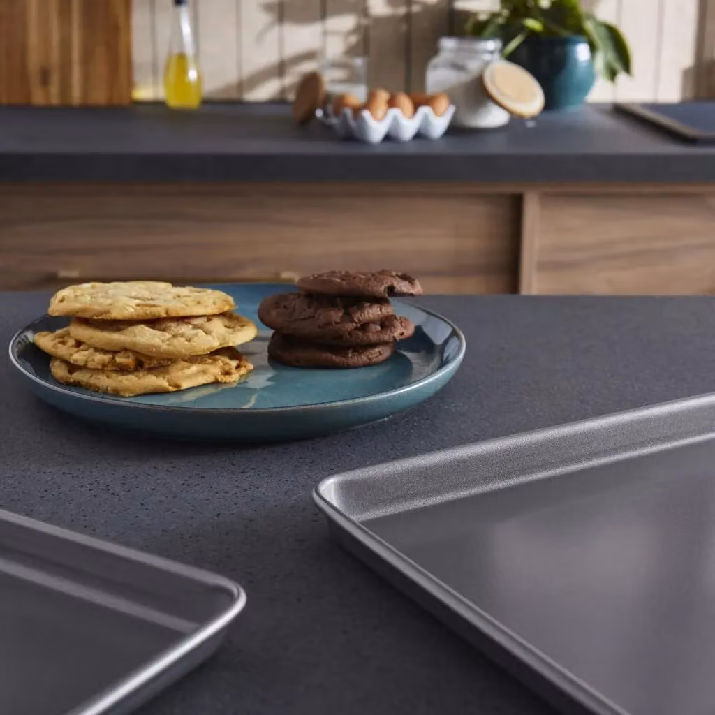 Morphy Richards Non-Stick Carbon Steel Rectangular Baking Sheet Set, Grey, W: 33.02 cm, D: 22.86 cm, H: 2.0 cm – 7