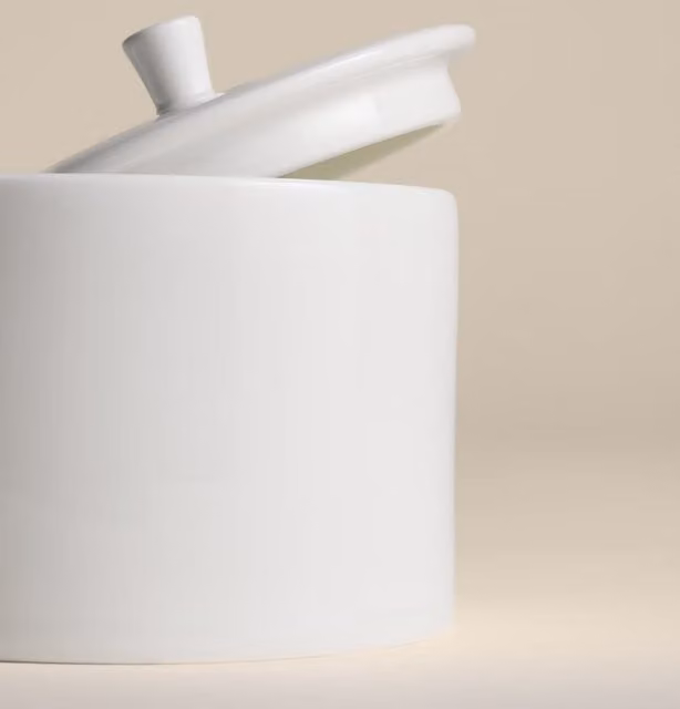 M&S Clarendon Bone China Sugar Pot, White