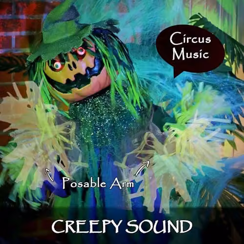 HOMCOM Sound Activated Pumpkin Halloween Animatronic Decoration in Orange and Purple – 3
