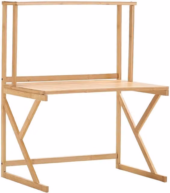 Garden Sanctuary 2-Tier Free Standing Bamboo Spice Rack and Microwave Organiser in Beige