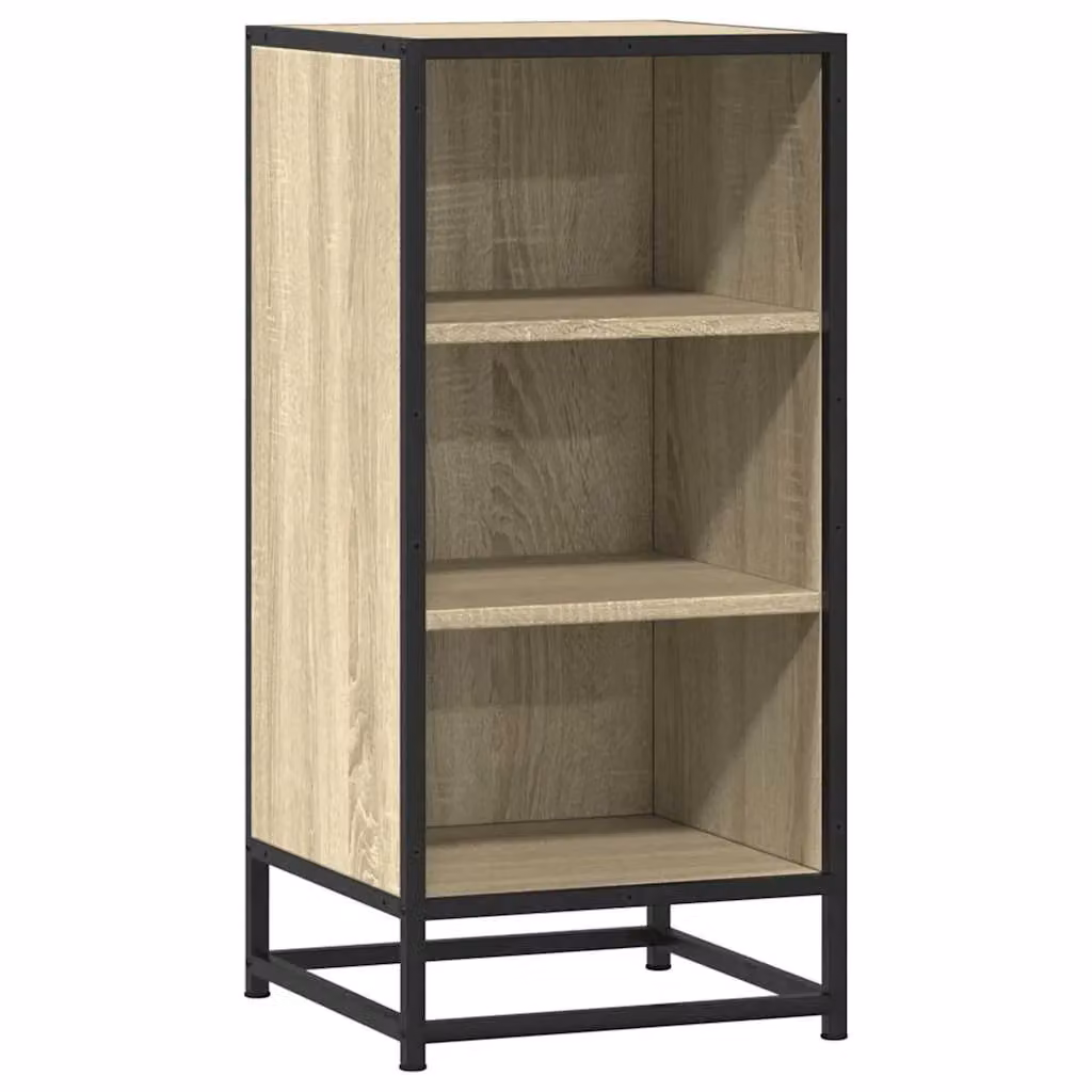 Berkfield Home Sonoma Oak Industrial Sideboard in Brown, W/D/H: 35.5 x 35.5 x 76 cm – 2