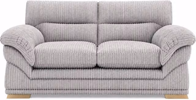 SOFASELECTION UK Amalfi 2 Seater Claude Sofa in Silver Grey Plush Fabric