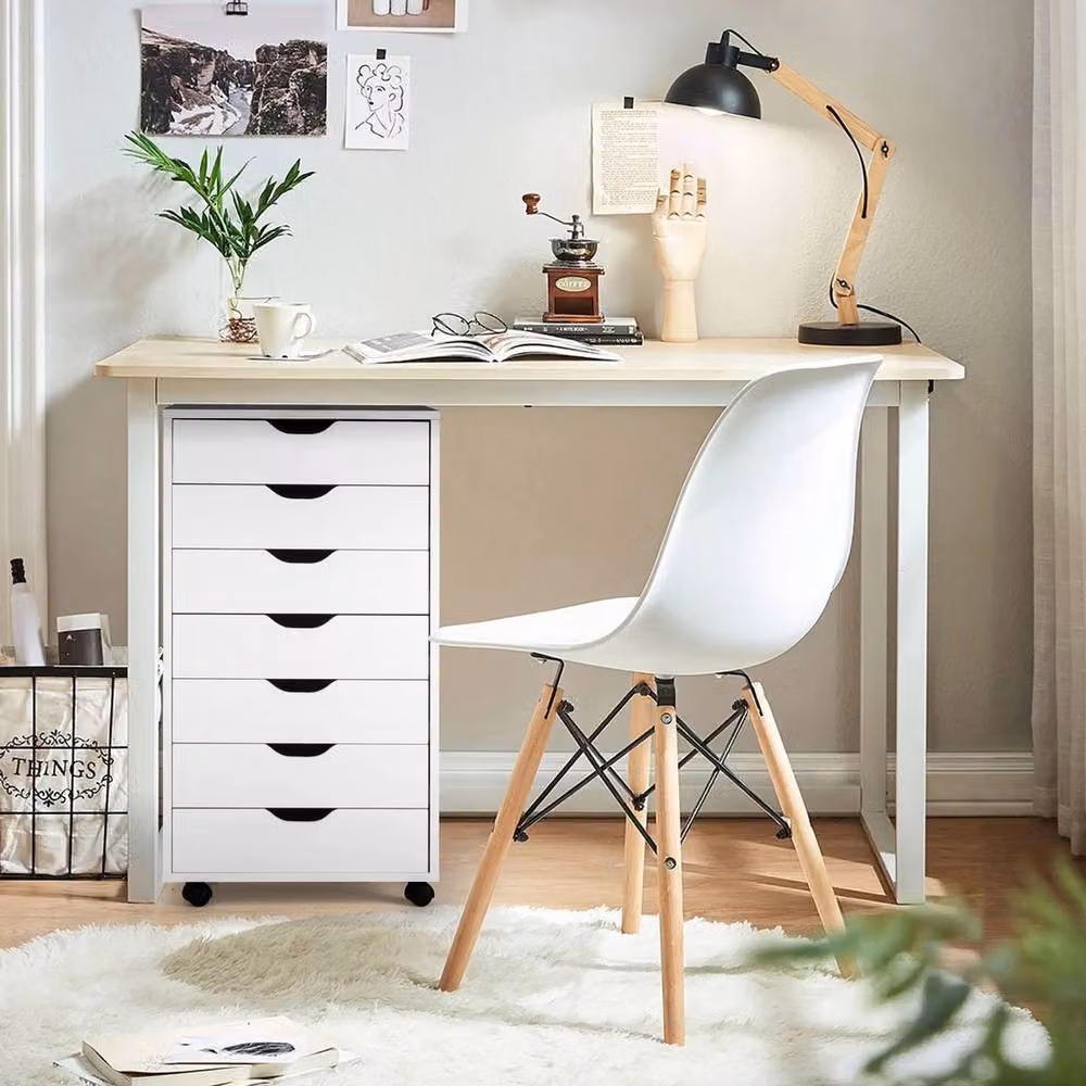 VOGREX Mobile Rolling Lateral File Cabinet in White – 3
